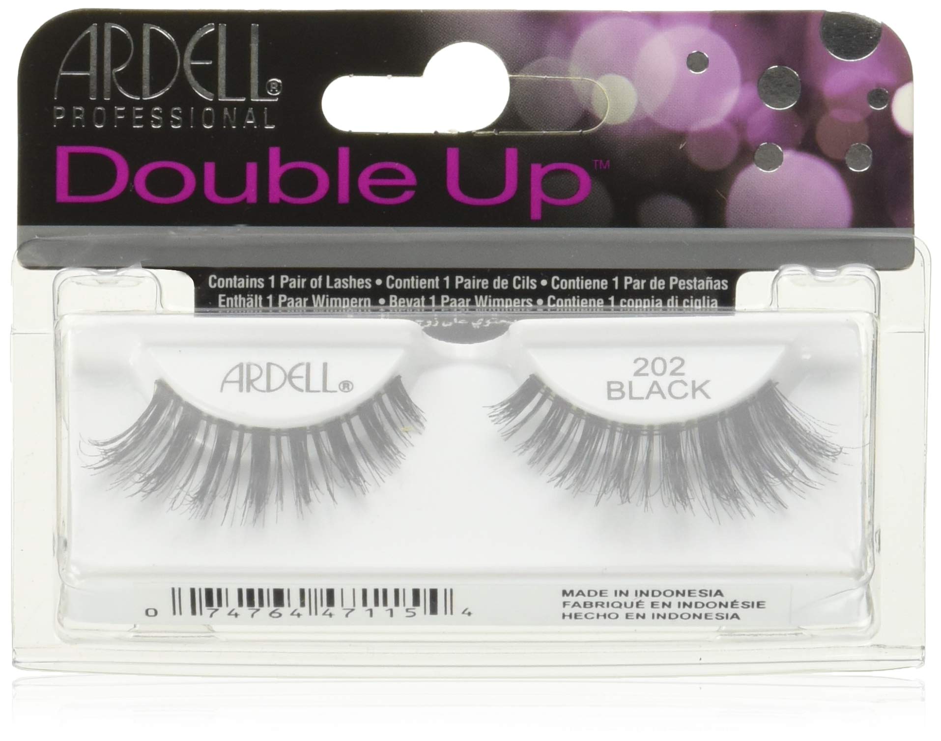 Ardell Glamour 202 Double Up Eye Lashes, Black