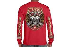 BIKER LIFE CLOTHING 2023 Sturgis Motorcycle Rally Flying V Twin Eagle Long Sleeve