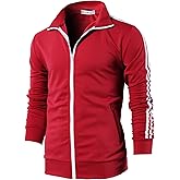 H2H Mens Active Slim Fit Track Lightweight Jacket Zip-up Long Sleeve