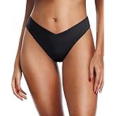 Zmart Women Cheeky Bikini Bottoms V Cut Swim Bottom High Cut Swimsuit Low Waist Low Rise Bathing Suit