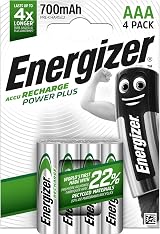 Energizer Recharge Power Plus AAA Batteries 4 Pack 700 mAh NiMH
