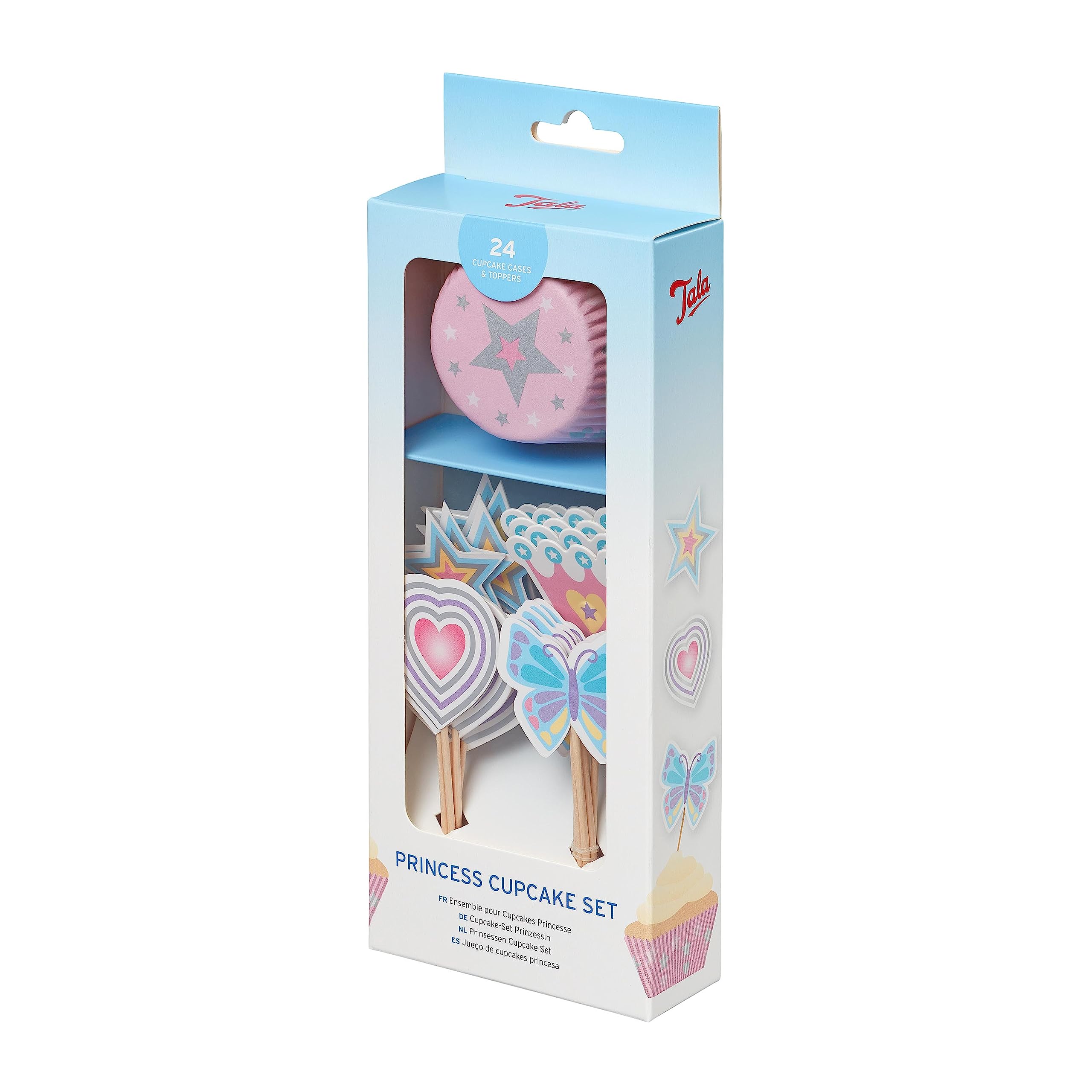 Tala Princess Cupcake Topper Set, Includes 24 Cases and Toppers, Princess Designs