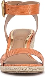 Vince Camuto Women's Felia Wedge Sandal, Mandarino
