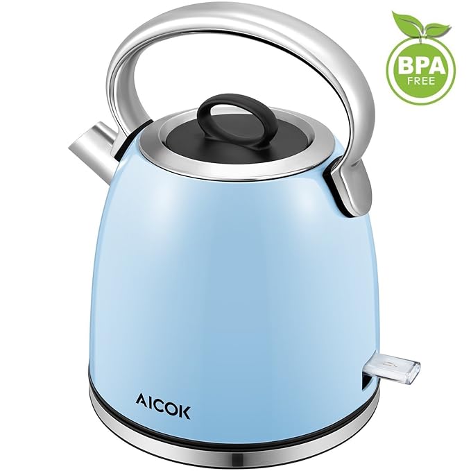 Aicok Kettle Electric 3000W Fast Water Kettle, 1.7L Cordless Stainless