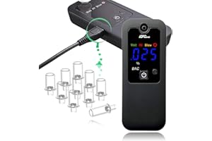 IBACHECK BACheck Rechargeable Breathalyzer and Last 200 Test After Full Charged, 10 Memories and Visible at Night