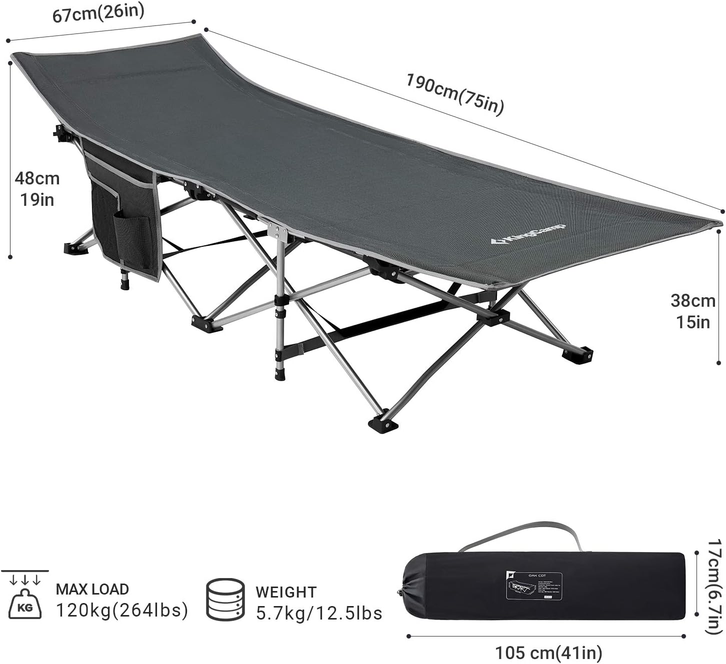king camp folding cot