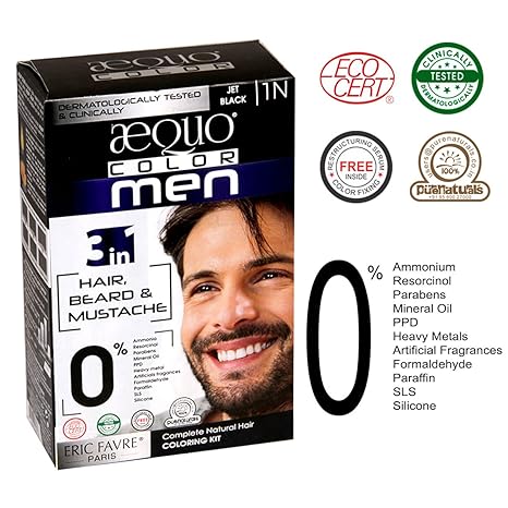 Buy Aequo Organic Natural Black Sikh Beard And Hair Colour 1n 100