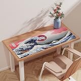 EFISH Kanagawa Surfing Mouse Pad Extended XL 31.5 x 11.8 x 0.12 in stitched view 3