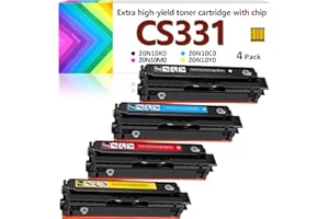 20N10K0,20N10C0,20N10M0,20N10Y0 Toner Cartridge(with chip) for Lexmark CS331dw CS431dw CX331adwe CX431adw Printer,1,500 Pages