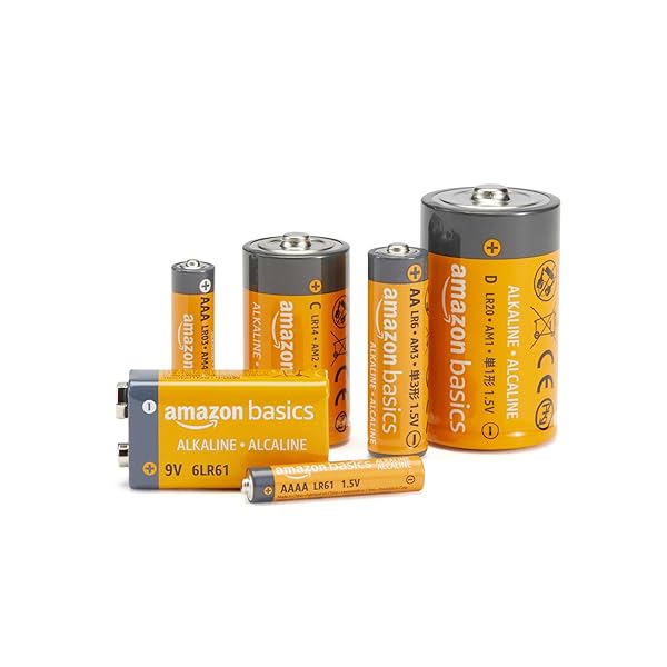 AMAZON BASICS C CELL ALKALINE ALL-PURPOSE BATTERIES, 1.5 VOLT, 5-YEAR SHELF LIFE, RELIABLE POWER FOR TOYS, CLOCKS, FLASHLIGHTS, 4-PACK