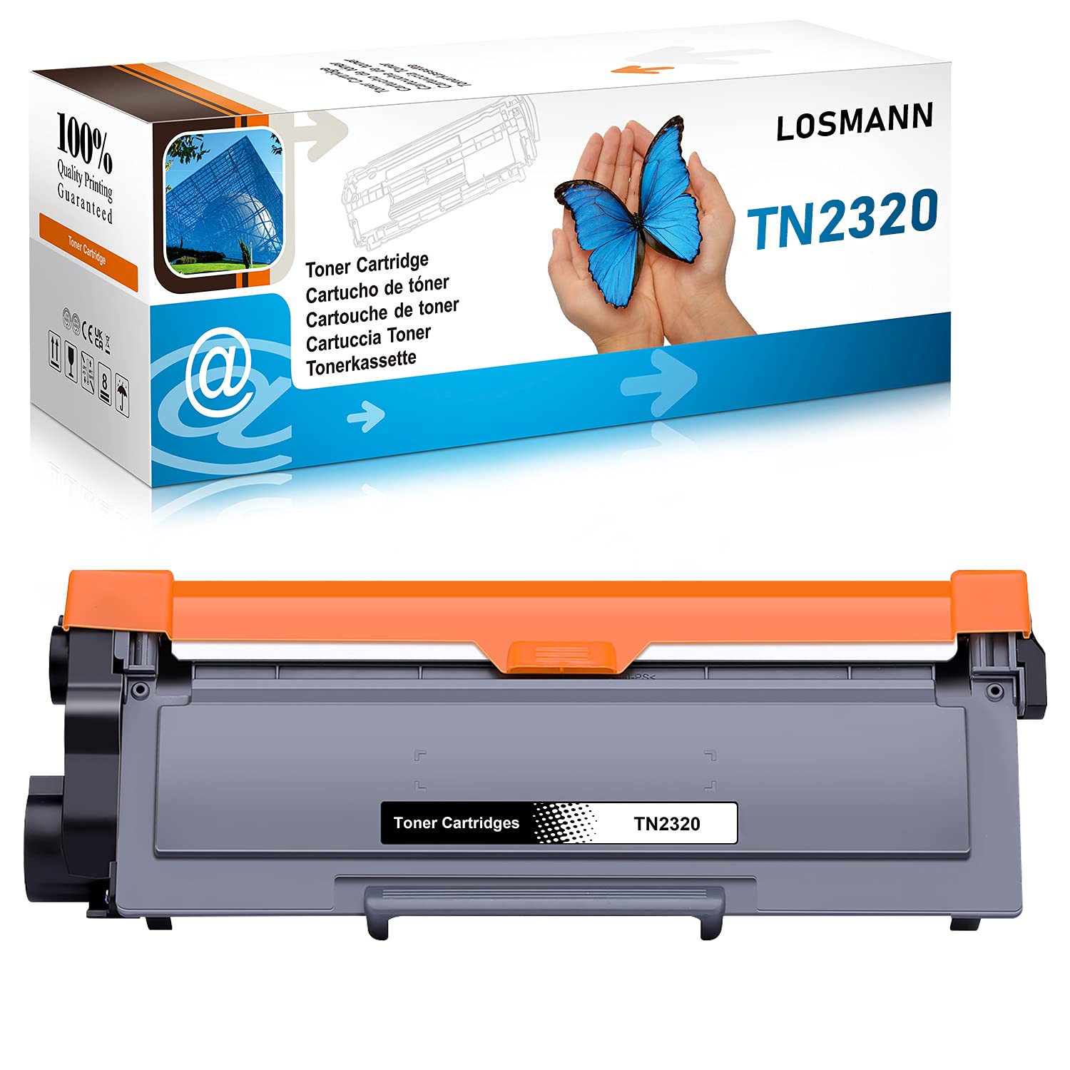 LOSMANN Compatible Toner Cartridge Replacement for Brother TN2320 for Brother DCP-L2500D L2520DW L2540DN L2560CDN L2560CDW L2560DN L2700DW MFC-L2701 L2700DN L2701DW L2703DW L2720DW L2740CW (1 Black)