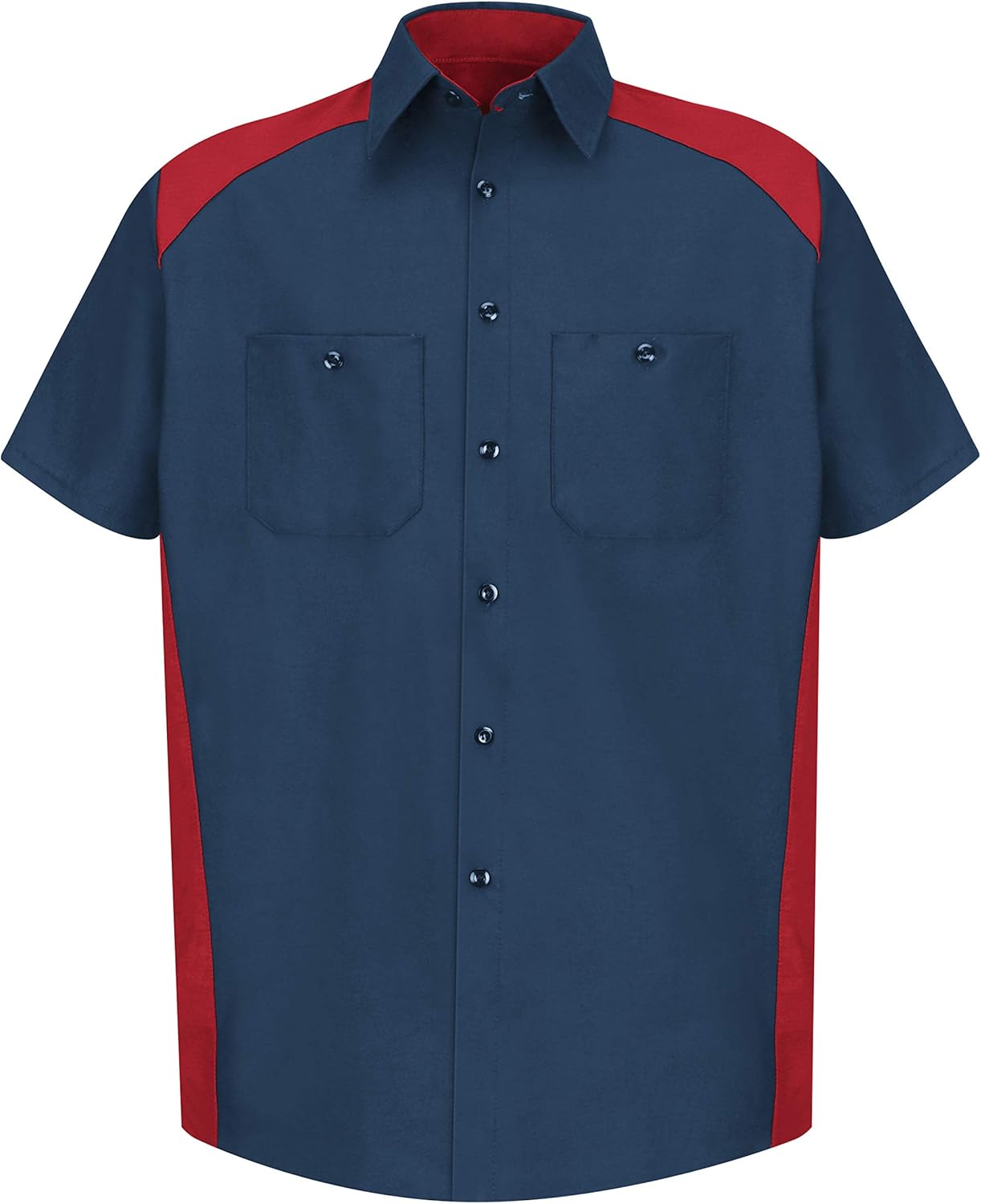 Red Kap Men's Motorsports Shirt, Short Sleeve: Clothing