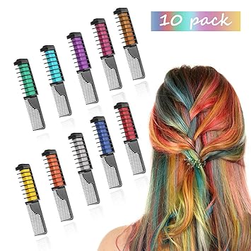 Amazon Com Hair Dye Chalk Comb Temporary Color For Kids Women