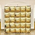 Orgnafey Mylar Gold Square Foil Balloons Wall Tunnel Background Flat Double Sided Metallic Chrome Balloon Arch Garland Kit For New Year's Eve Birthday Graduation Anniversary Party Backdrop Decorations