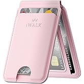 iWALK Stronger Magnetic Wallet, Upgraded for MagSafe Wallet, RFID Blocking, 5 Card Holder with Adjustable Stand, Slim Leather Phone Wallets for iPhone 17/16/15/14/13/12 Series, iPhone Wallets