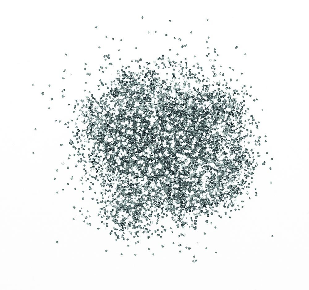 GLOREX, Cosmetic Glitter, Silver, 11.8 x 5.5 x 0.1 cm