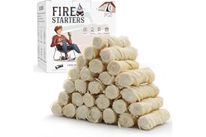 TRZSTNG 70 pcs Fire Starter, Natural Fire Starters for Fireplace Indoor, Campfires, Grill, Wood Stove, Fire Pit, Smoker, Chimney, Pizza Oven - All-Weather Indoor/Outdoor Charcoal Starters, Eco Friendly