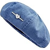 YeeHeen Denim Beret Hat Artist Cap Casual French Hat for Women