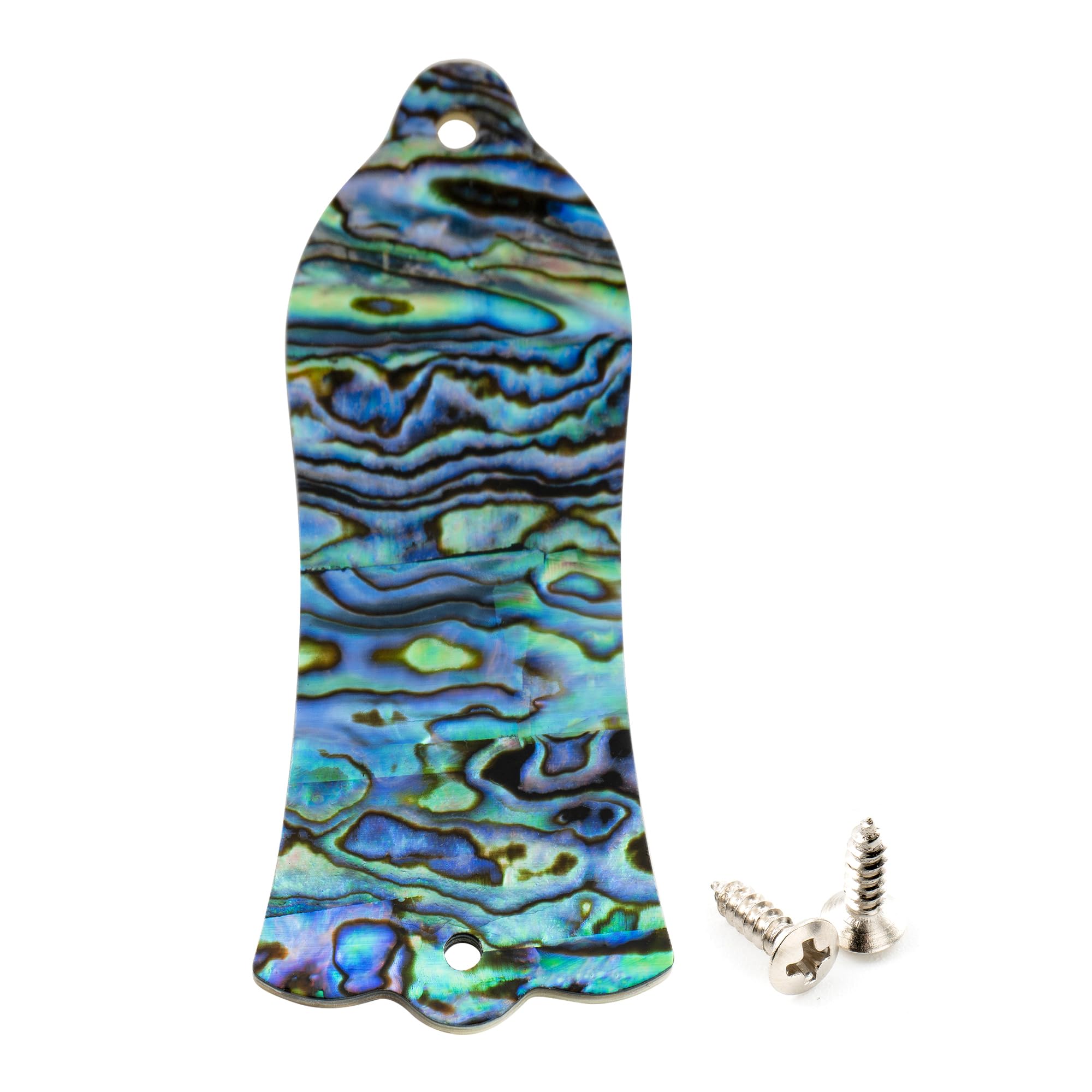 Musiclily Pro Natural Paua Abalone Shell 2-Hole Guitar Truss Rod Cover for USA Made Les Paul