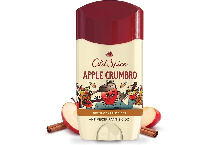 Old Spice Antiperspirant Deodorant for Men, Apple Crumbro Scent, 2.6 oz | Dry Feel | Apple Cider Notes | 24/7 Sweat & Odor Protection | Skin Conditioners | Limited Edition | Fallidudes Collection