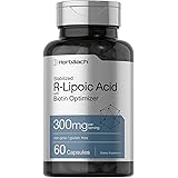 Stabilized R-Lipoic Acid 300mg | 60 Capsules | with Biotin Optimizer | Non-GMO, Gluten Free | Na-RALA Supplement | by Horbaac