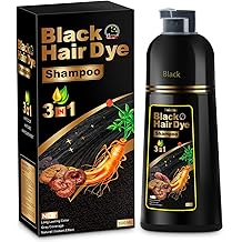 Hair Dye Shampoo 3 in 1 for Gray Hair, Herbal Ingredients Natural Shampoo Hair Dye for Women Men (Black)