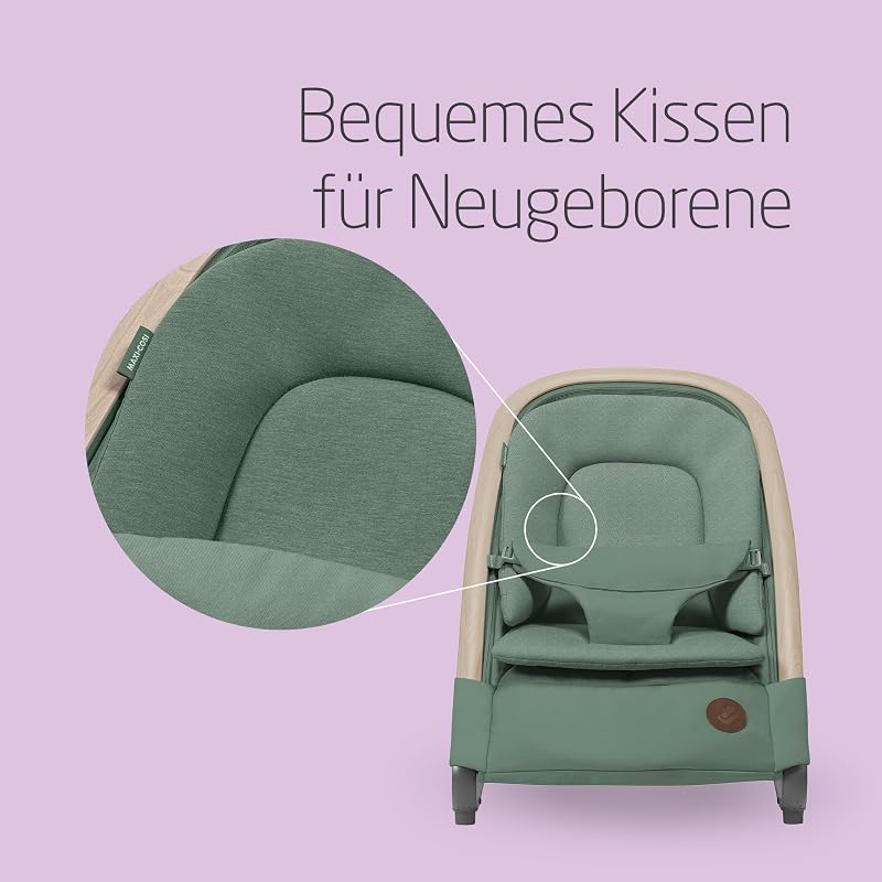 Kori 2-in-1-Babywippe mit Spielzeugbogen, 0–2 Jahre, bis zu 15 kg, Easy-in-Gurt, leicht und kompakt, Eco Care, Beyond Green