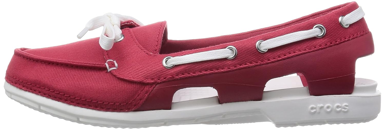 crocs women's beach line hybrid boat shoe w canvas boat shoes
