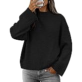 ATHMILE Sweaters for Women 2026 Fall Fashion Outfits Long Sleeve Loose Casual Crewneck Ribbed Knit Pullover Winter Clothes
