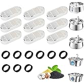 Cat Water Fountain Filter,Pet Fountain Filters Replacement for 3.2L/108oz Cat Drinking Fountain and 4L/134oz Stainless Steel Pet Water Fountain,Cat Fountain Filter Replacement with Pre-Filter Sponges