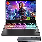 HP Omen MAX RTX 5070 Gaming Laptop, 16" WQXGA 240Hz, AMD Ryzen AI 7 350, 32GB DDR5 RAM, 2TB SSD, RGB Backlit KB, Low Blue Light, Bundle with Thunderobot 7 in-1 USB-C Hub, Win 11 Home, Black