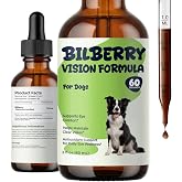 Bilberry Advanced Vision Formula for Dogs, Clear Vision &amp; Eye Comfort Drops | Bilberry Extract Liquid with Antioxidant Support for Daily Eye Health; Easy to Add to Food, 2 fl oz