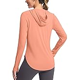 G Gradual Women's UPF 50+ Sun Shirt with Hoodie Long Sleeve UV Protection Shirts Lightweight Hiking Fishing Shirts for Women