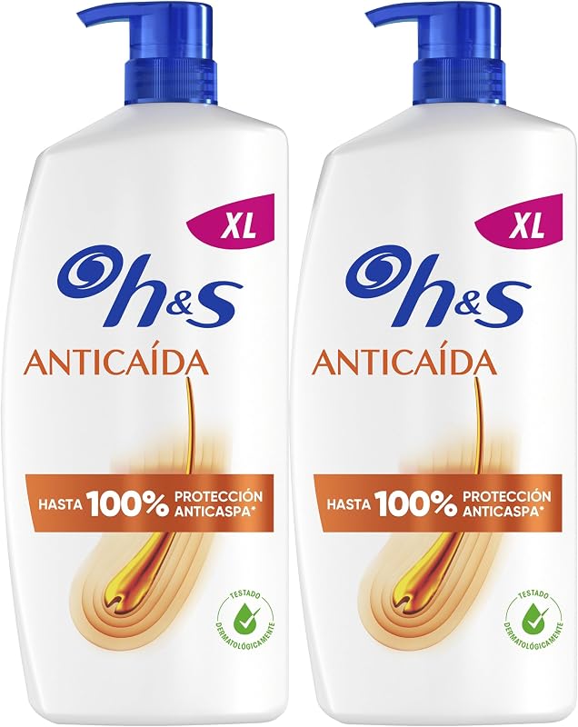 Champô Anti-Queda de Cabelo Anticaspa com Cafeína, Clinicamente Testado, 2x800ml