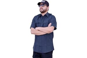 First Class 100% Polyester Short & Long Sleeve Zippered Uniform Shirt 4 Pocket Hidden, Law Enforcement BDU Zipper Closure.