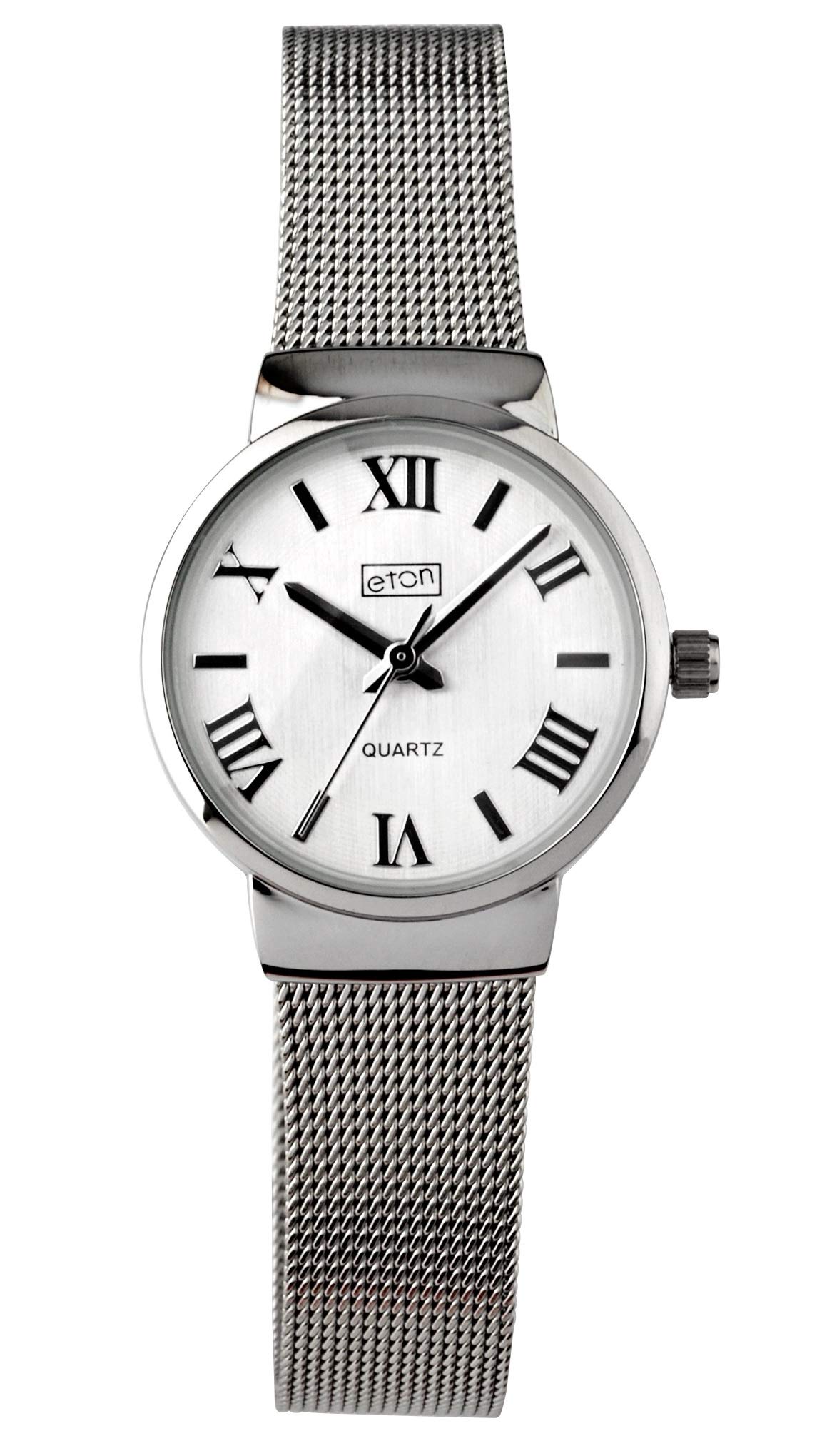 Eton Ladies Fashion Watch, Mesh Bracelet, Silver Finish - 3239L-CH