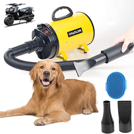 Amazon Co Jp 2800wペットドライヤー ペットバスブラシ 110v無段階スピード犬猫グルーミング髪ヘアドライヤーブラスターブロワーと ホーム キッチン