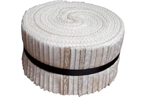 SANTEE PRINTWORKS Best of Tone on Tone Neutral Blenders Jelly Roll 40 Precut 2.5-inch Quilting Fabric Strips