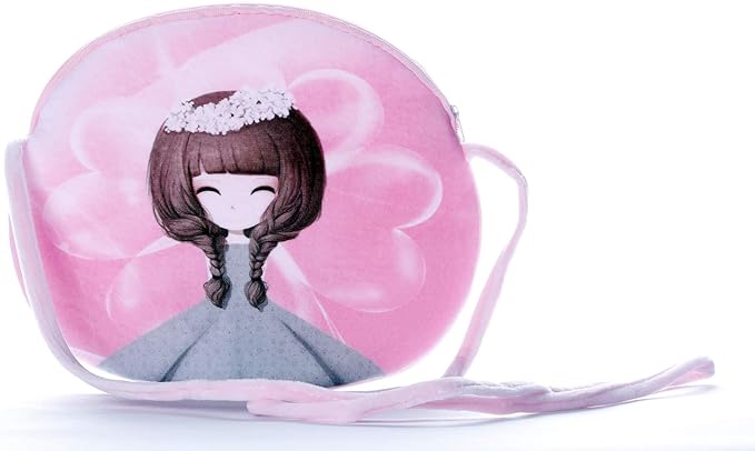 HC Toys LLP | Princesses Soft Cute Cartoon Printed Canvas Material Sling Bags for Baby Girls Kids Casual Purse (Age 1 to 8 Years) (Baby Pink)