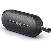 SOWO Portable Wireless Speaker with Bluetooth, Enhanced Immersive Bass, Partyboom Technology, 40W Loud Clear Stereo Sound, IP67 Waterproof, 16H Playtime for Outdoor, Camping and Travel - Deep Black