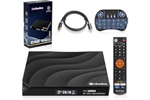 ZYF 2024 Latest V3 Plus Smart Media Player, RAM 4GB Storage 64GB, New Live Ultra, Includes Large Size Voice Remote, Backlit Mini Keyboard and 8K HDMI Cable