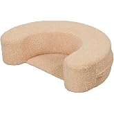 Back2School Express Sit 'n' Support Ring-Shaped Floor Cushion, Sand | Soft foam, plush sherpa cover, GREENGUARD Gold Certified, 4 months +, lightweight, stability for infant/toddler development