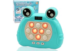 JOINBO Fast-Push-Bubble-Game-Animal for Kids & Adults [Pop Fidget Quick Push Console Game] [Handheld Fast Speed Pushing Game] Gift for Boys & Girls Age 3-12 for Relaxation and Decompression-Frog