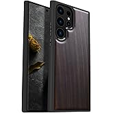 Carveit Wood Case for Galaxy S23 Ultra Case [Natural Wood & Black Soft TPU] Shockproof Protective Cover Unique & Classy Wooden Design Compatible with Samsung S23 Ultra (Blackwood)