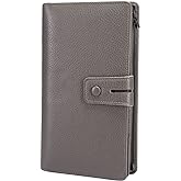 Itslife Womens Wallet,Large Capacity RFID Blocking Leather Wallets Credit Cards Organizer Ladies Wallet with Checkbook Holder