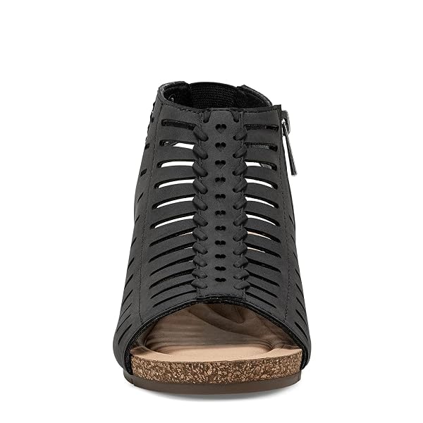 EARTH® WOMEN’S HANA3 WEDGE SANDAL, BLACK 001, 10 M