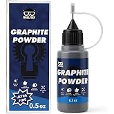 Breliter Graphite Powder, 0.5 oz Dry Lubricant for Locks, Hinges &amp; Chains | Ultra-fine graphite, precision tip, -40F to 1000F, odor-free, long-lasting lubrication for locks, model cars &amp; chains