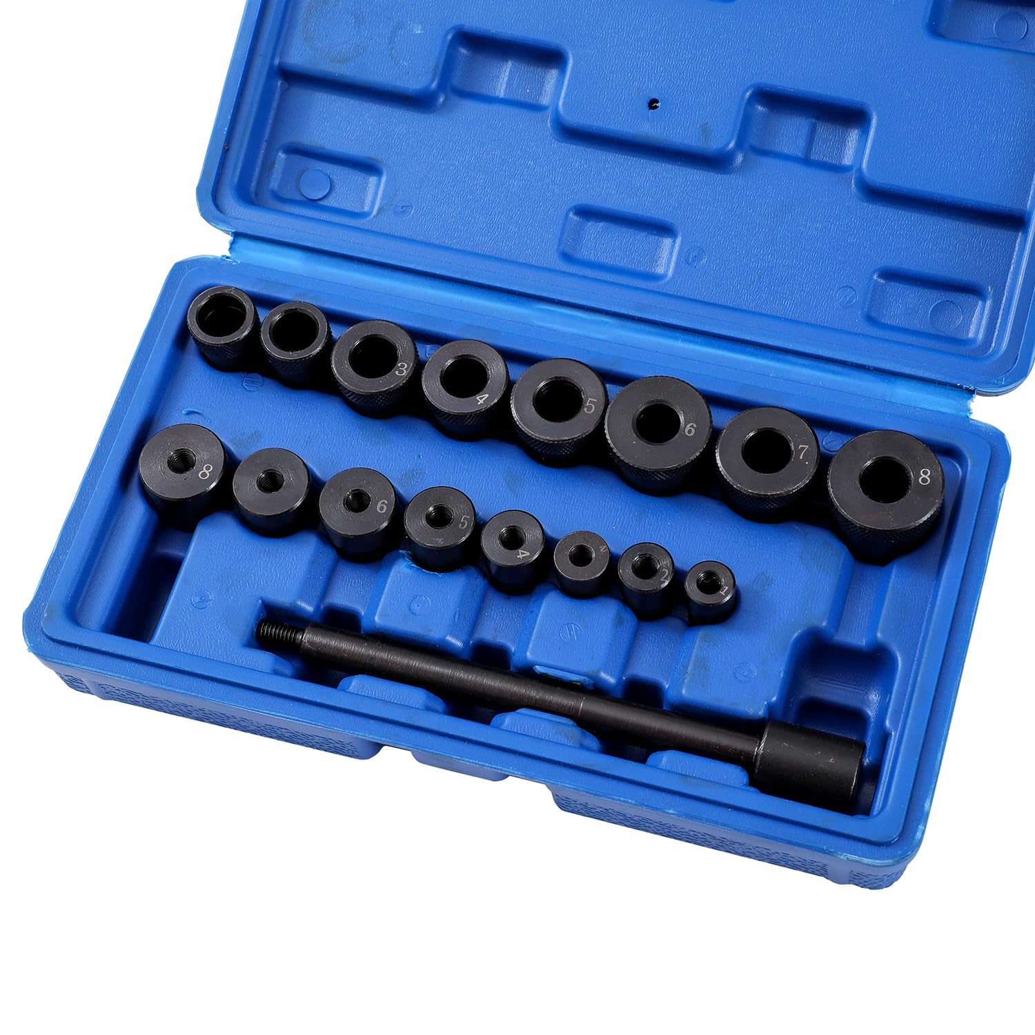 KATSU Tools Universal Clutch Alignment Tool Set 17 Pieces for Car Vehicle Flywheel Pilot Hole and Clutch Drive Plate Centering Aligner with Storage Case 450752