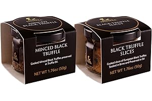 TruffleHunter, Black Truffle Slices and Minced Black Truffle, 2 x 1.74oz