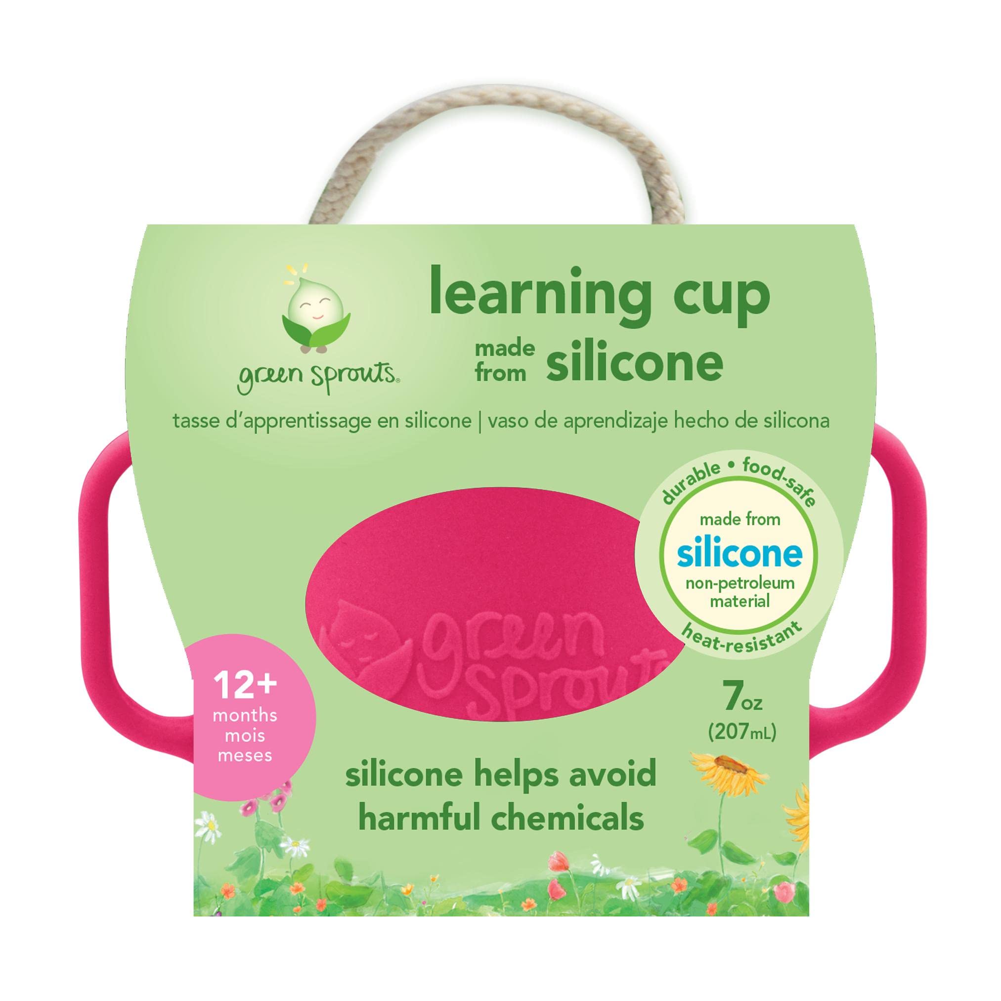 Green Sprouts silicone Learning Cup (Pink) — image 1